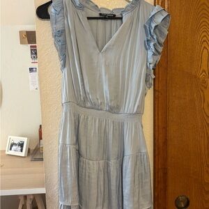 Steve Madden Sky Blue Ruffled Mini Dress